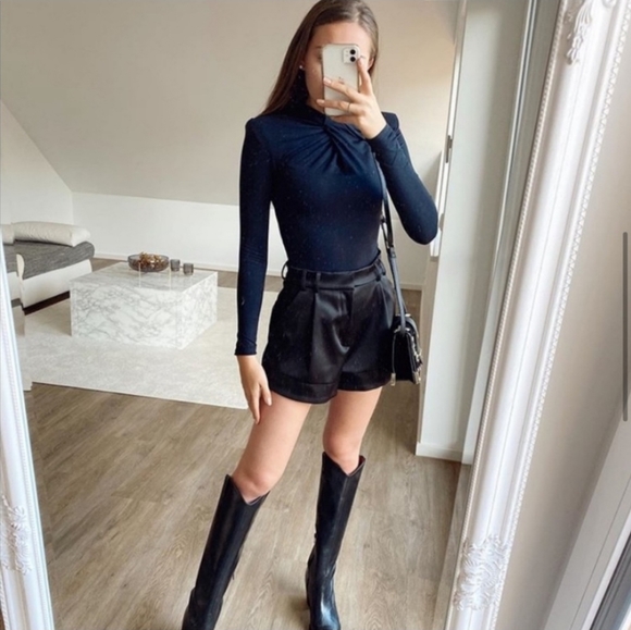 Zara shoulder pad knotted bodysuit - Picture 6 of 7